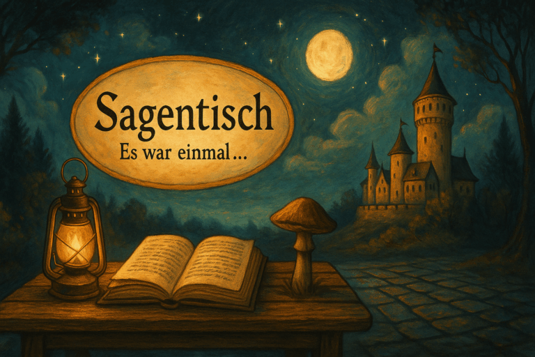 Illustration: Sagentisch – Es war einmal